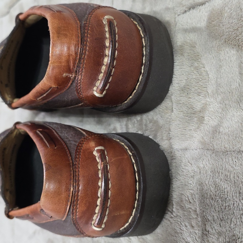 L L Bean Men's 2 Tone Brown Leather? Penny Loafers Slip-Ons Sz 9 EUC - Picture 5 of 12